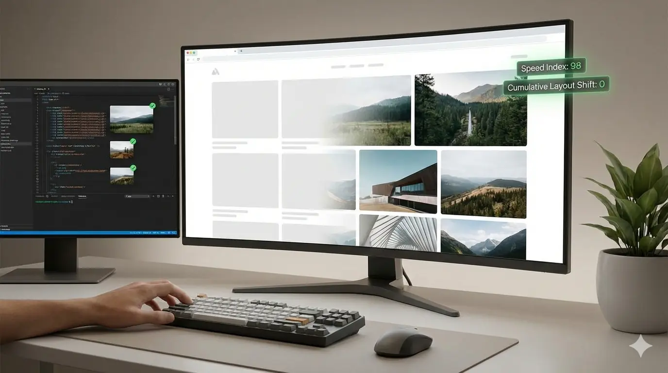Lazy loading images improving page speed and image loading on a modern website